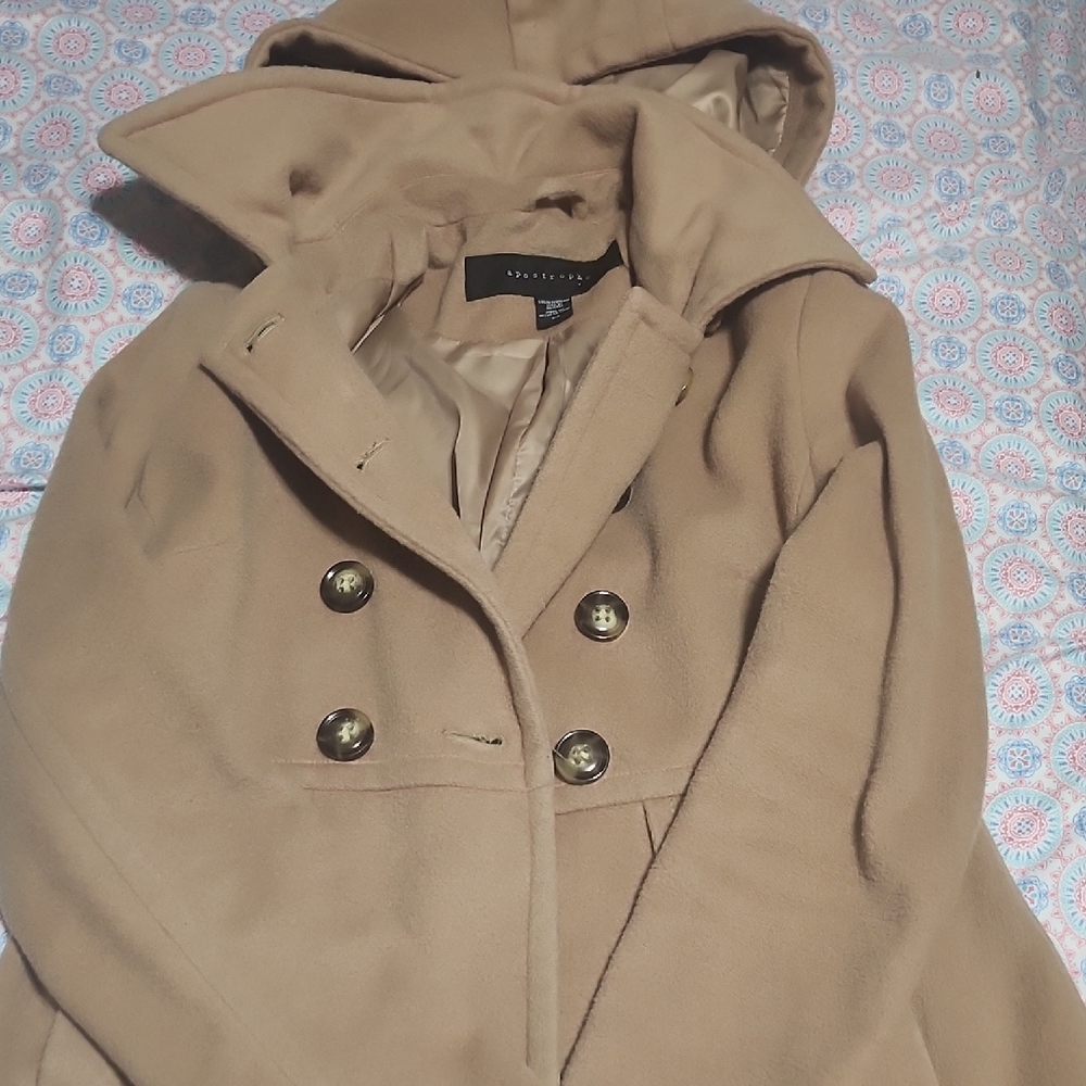 Double-Breasted Tan Coat